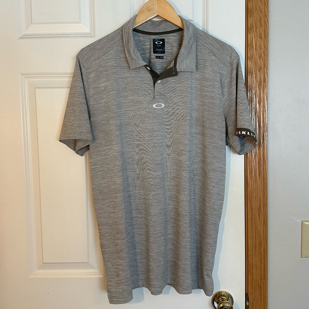 Oakley Men's Gray Performance Polo Shirt